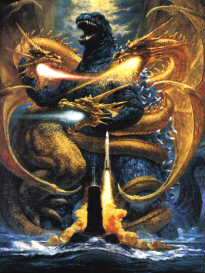 Promotional poster for Godzilla vs King Ghidrah.